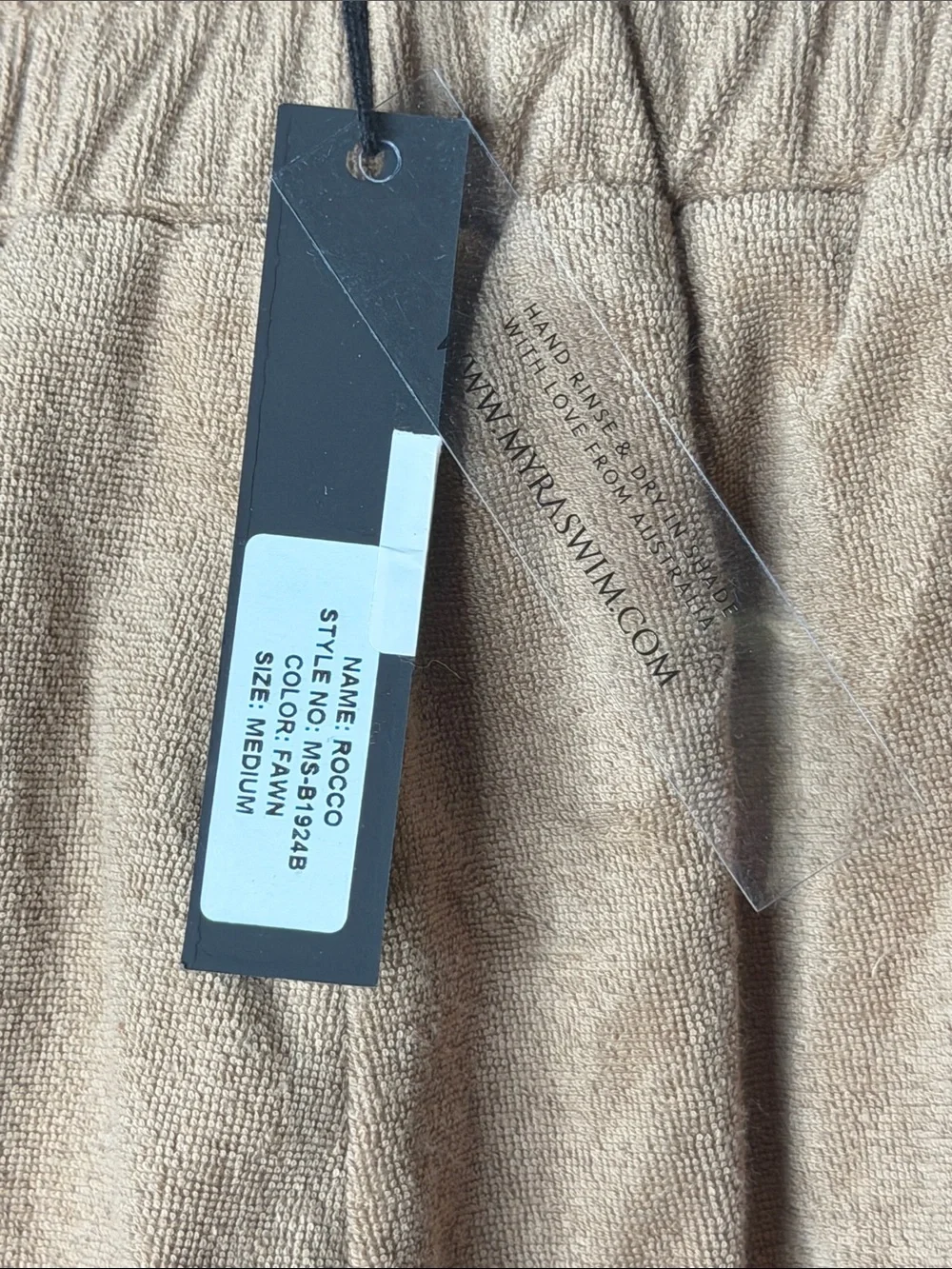 Myra Swim Rocco Terry Clothe 2 pc Shorts NWT’s set sz S/M - Picture 7 of 11
